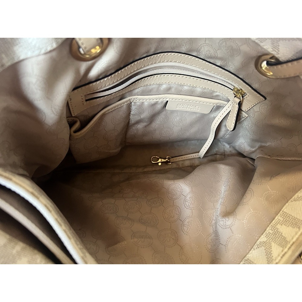 Michael Kors 30S11TTT4B Jet‎ Set Signature Tote Handbag-vanilla - Picture 14 of 15